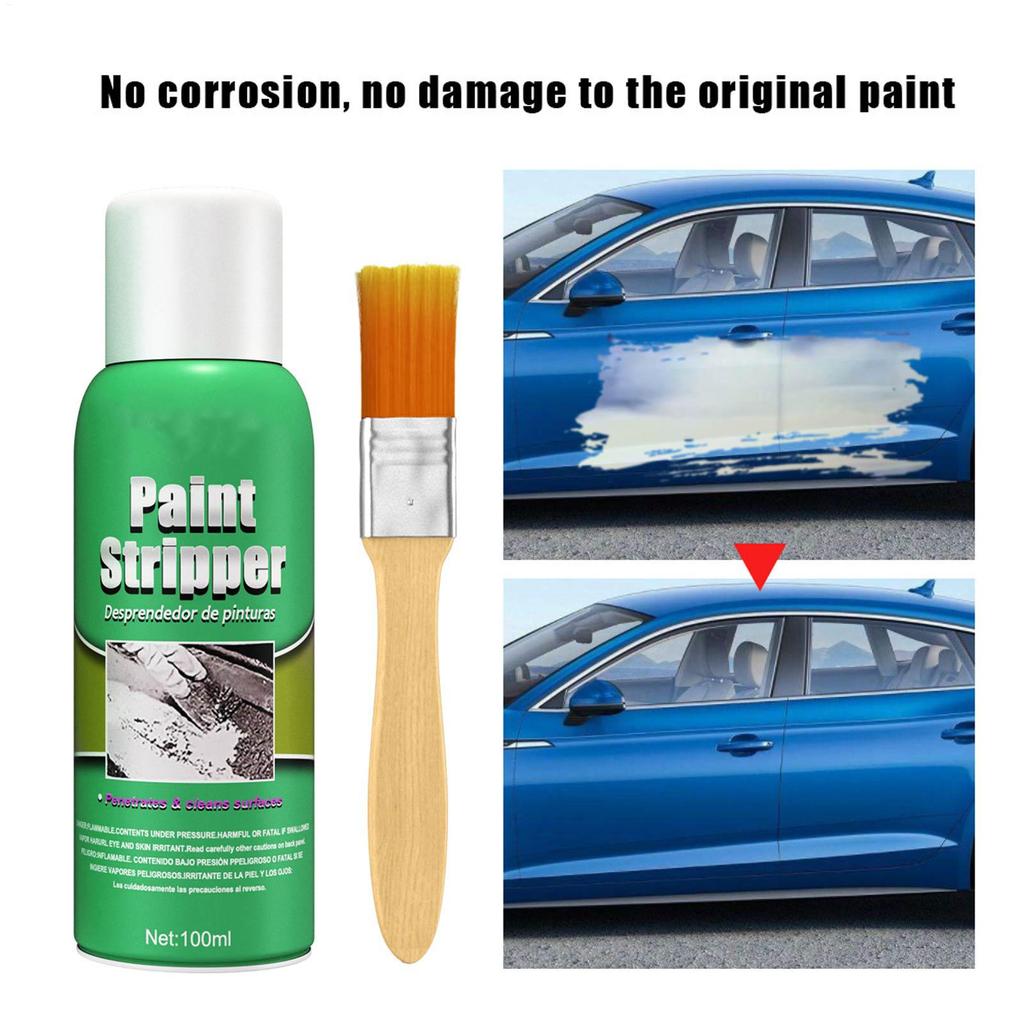 100ml Strong Paint Remover for Metal Fast Effective Paint Stripper Liquid with Brush for Automobile Motorcycle Rust Removal