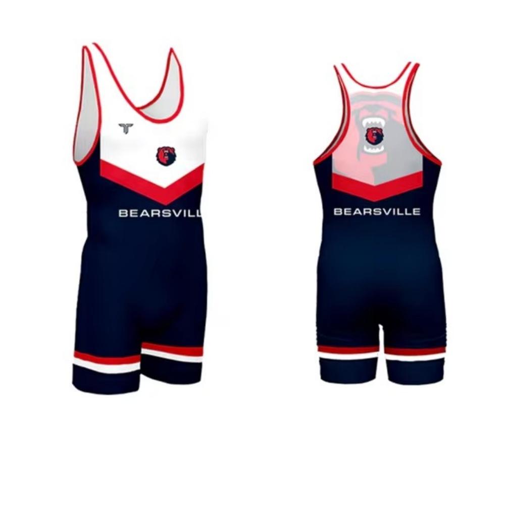Ringeranzug Herren Ärmellos Boxen Triathlon Einteiler Fitness Skinny Anzug Laufanzug