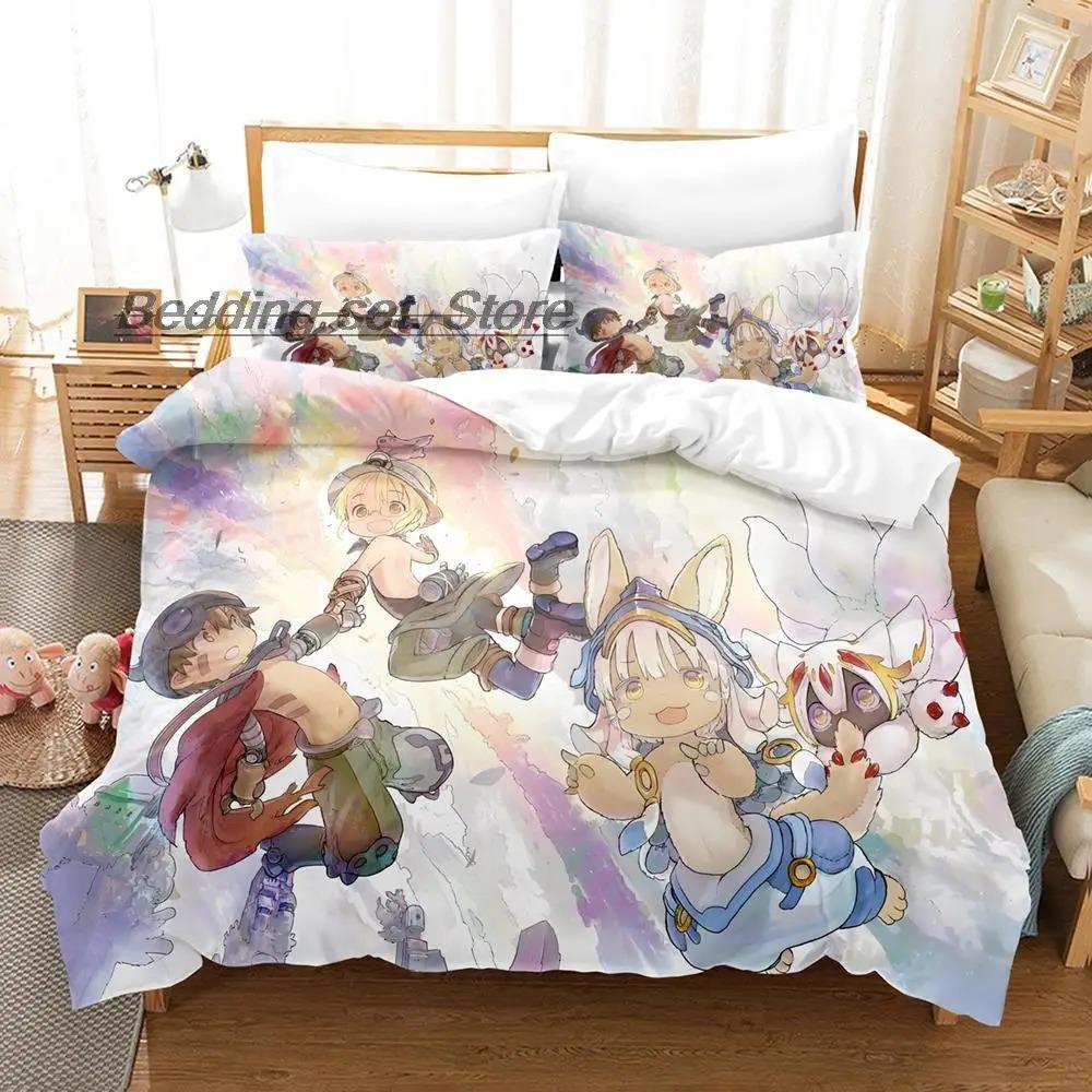 New Made In Abyss Bedding Set Single Twin Full Queen King Size Bed Set Aldult Kid Bedroom Duvetcover Sets 3D Anime Bed Sheet Set