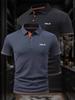 2 Pcs Men's Polo Shirts - Short Sleeve Casual Polo T Shirt Color Block & Stand Collar Slim Fit Golf Shirts