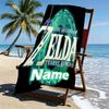Custom Name Personalized Video games Print Beach Towel, for Trip Camping Beach Party Home Decor, Birthday Gift for Family & Friends