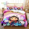 Gabby'S Dollhouse Cartoon Bedding Set Bedroom Soft Modern Bedspreads Comefortable Kids Duvet Cover Quilt Cover And Pillowcase