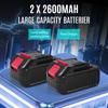 Smerigliatrice Angolare 21V 125mm Motore Brushless Strumento Elettrico Multifunzione con 3pz Disco da Taglio 5" 2pz Litio