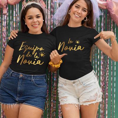 Spanische Frau Junggesellinnenabschied Hen Party T-Shirt Mädchen Team Braut T-Shirt Frau Single Abschied Blusen Lustige Braut Hochzeits-Tees