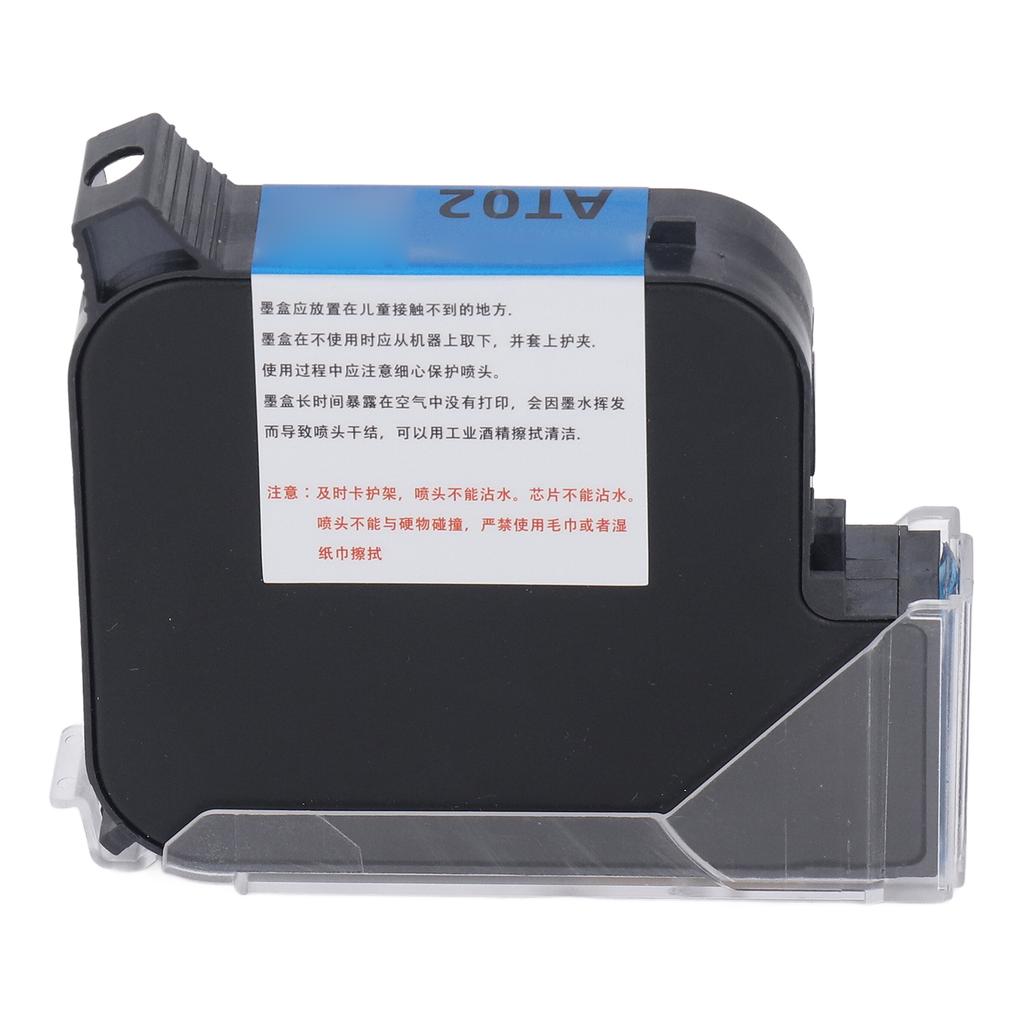 Handheld Inkjet Printer Cartridge Quick Dry 25.4mm Black 42ml Coding Gun Cartridge Replacement