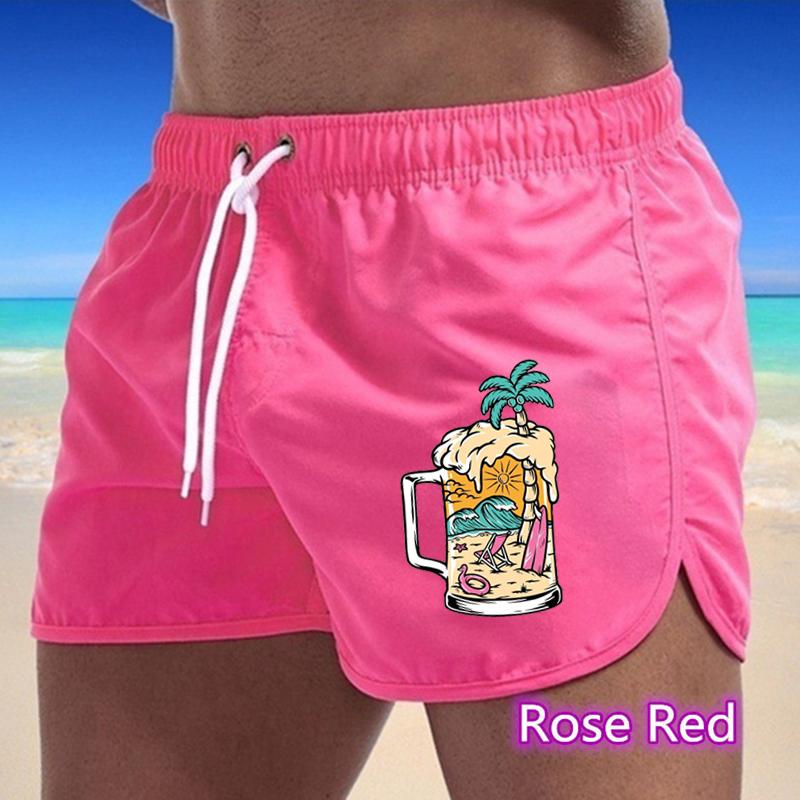 BBK-75 Summer New Men's Quick-Drying Swim Trunks Sports Pants Swimwear Beach Shorts Jogging Shorts Sports Creative Basketball Print