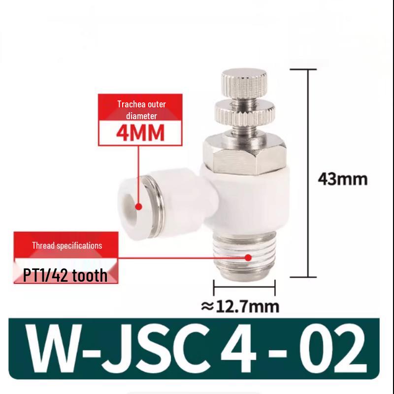 

Muke Pneumatic Air Pipe Quick Connector with Speed Control Valve