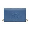 Soho Double G Logo Chain Bag Women Shoulder Bag Blue 598211-A7M0G-4231