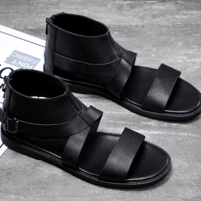 Men's Summer Roman Cowhide Sandals - Trendy Lightweight Beach Shoes