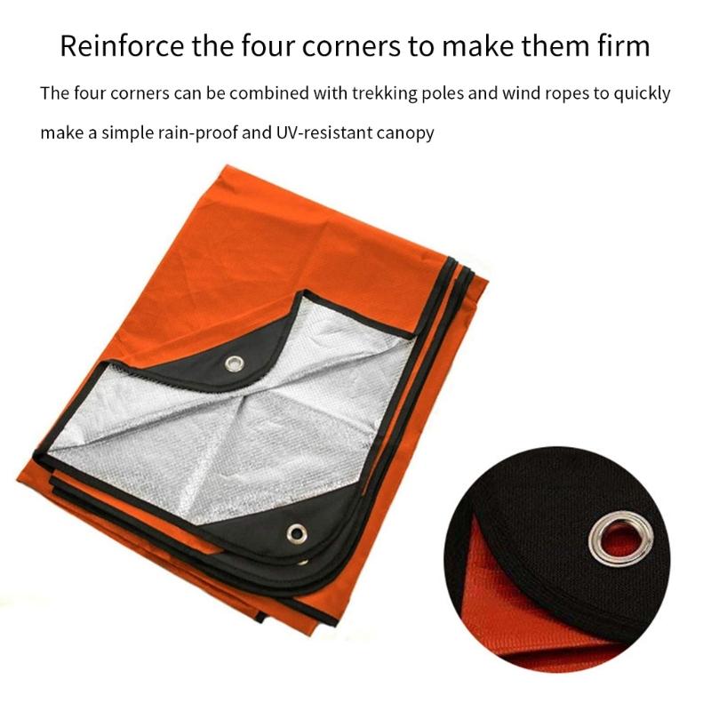 Portable Survival Blanket Large Folding Design Easy Carrying Backpacking Suitable for Camping Hiking Activity
