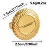 1/5 Stück Echtvergoldeter Cabochon-Ring Rund Oval Leere Tablettbasis Edelstahlringe Für Damen Herren Handgefertigte Emaille-Accessoires