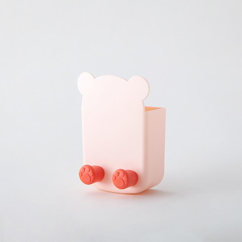 Cartoon Punch zdarma nástěnný organizér úložného boxu TV dálkové ovládání ve tvaru medvěda Držák na nabíjení zástrčky mobilního telefonu