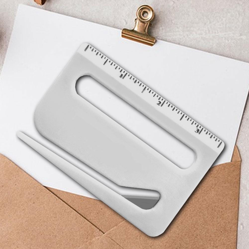 Envelope Opener with Ruler Envelope Slitter Neatly Opened Without Damage Wrapping Paper Cutter for Office Worker Students
