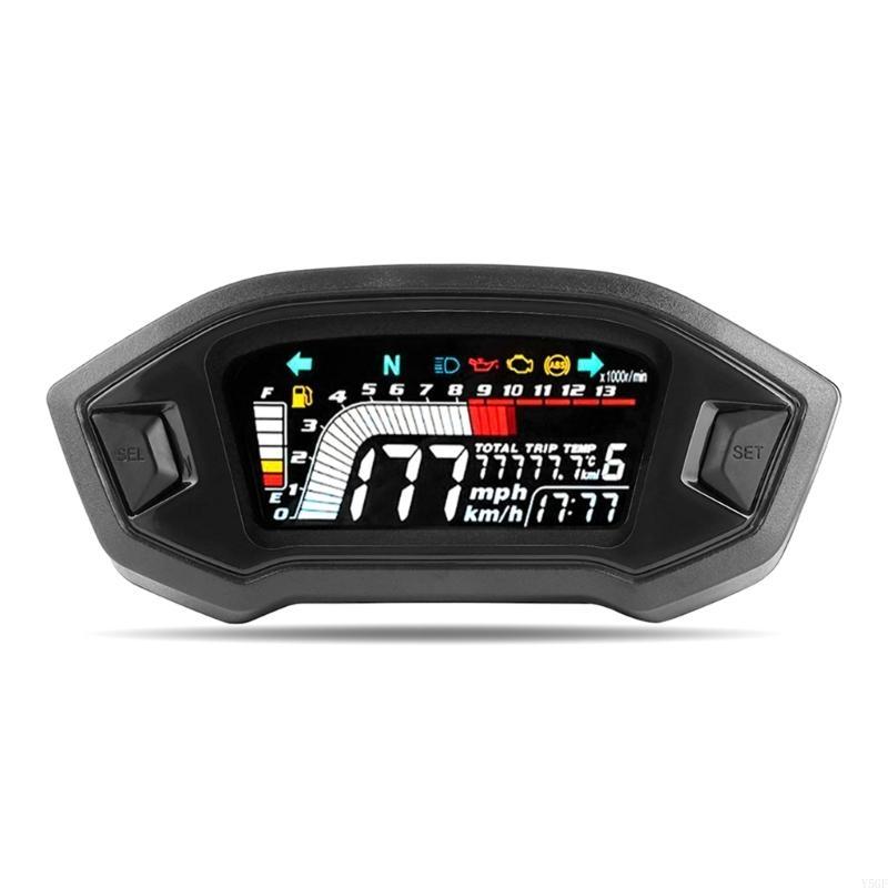 Y5GF Digital Speedometer RPM Motorcycle Speedometer Tachometer Gauges LCDDisplay single meter