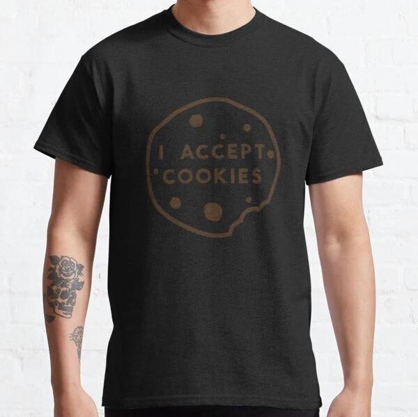 I Accept Cookies Vintage Gift Retro Classic T-Shirt S-3XL S