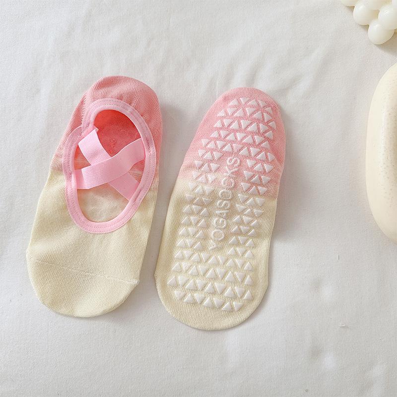 Gradient Tie Dye Yoga Socks Women Summer Anti Slip Professional Pilates Socks Indoor Dance Fitness Sports Socks Women