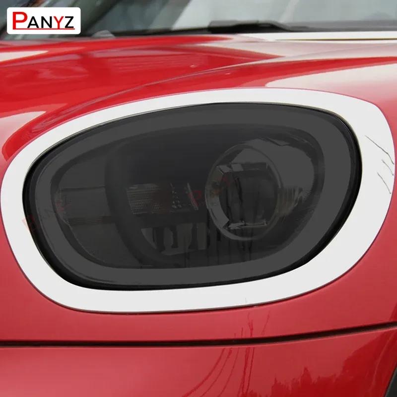 Car Headlight Protective Film Headlamp Restoration Transparent Black TPU Sticker For MINI Cooper Countryman F60 JCW Accessories