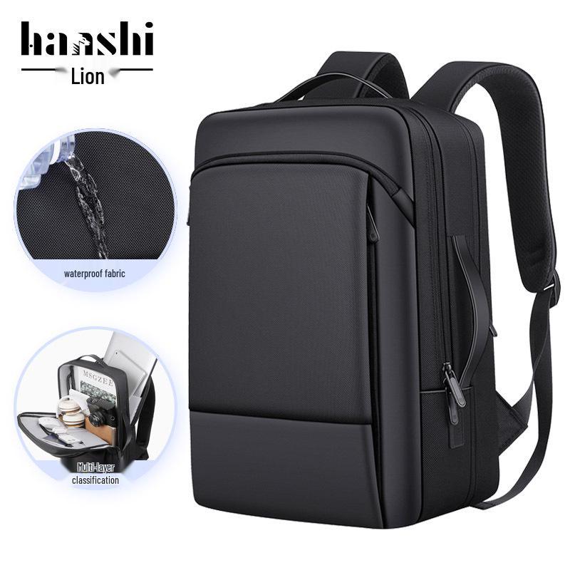 High-End Fashion Waterproof Nylon Backpack: Trendy Large Capacity Unisex Schoolbag & Business Laptop Bag