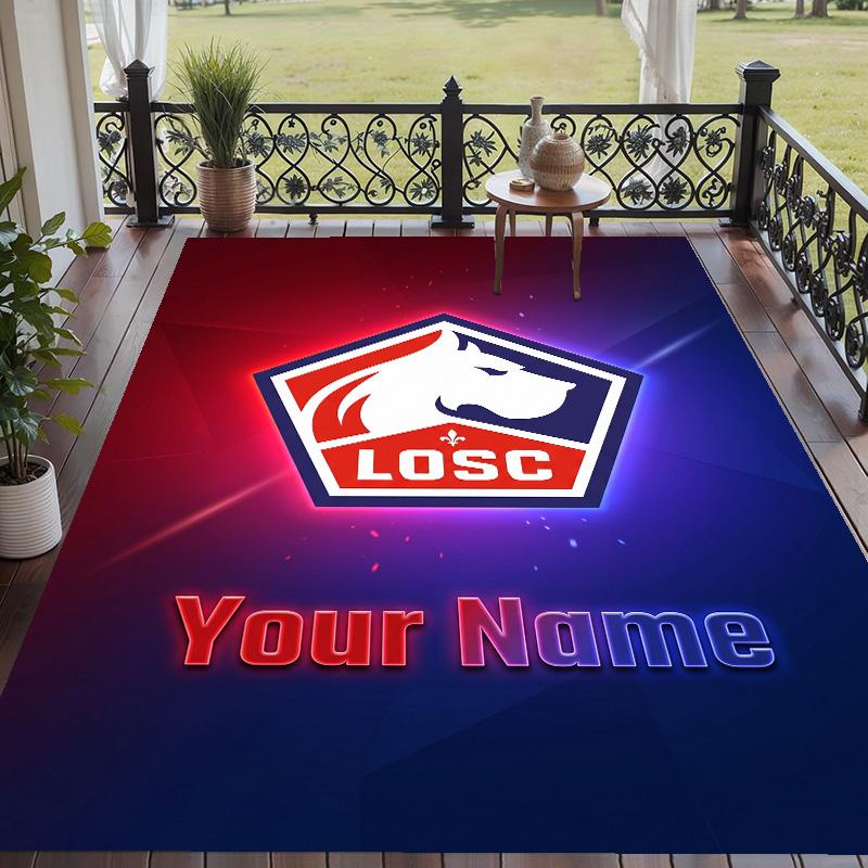 Custom Text Printed Rug LOSC Lille Non Slip Floor Carpet For Home Room Decor