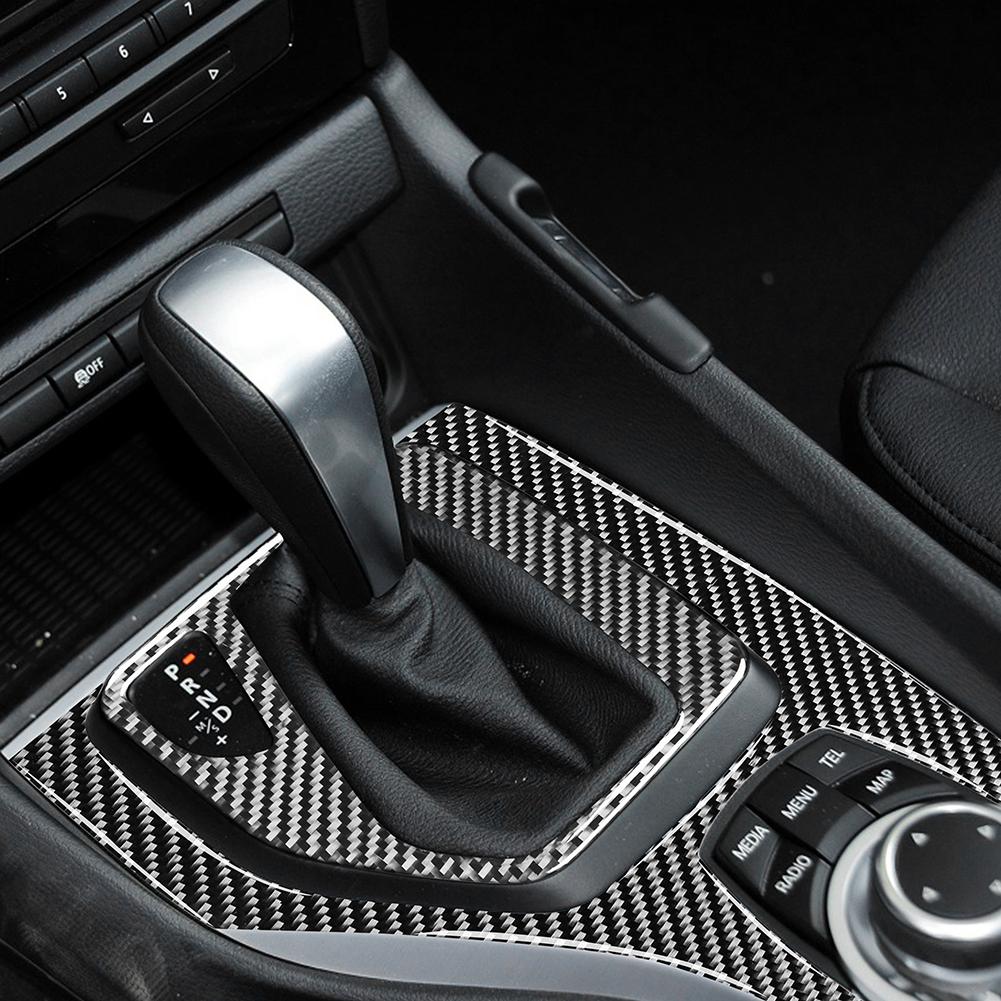3Pcs Interior Gear Shift Panel Sticker Trim For Audi A3 2014-2018 Carbon Fiber