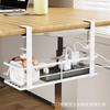 Cable management rack under the table No punching router wire storage rack Desk wire power strip sorting storage basket
