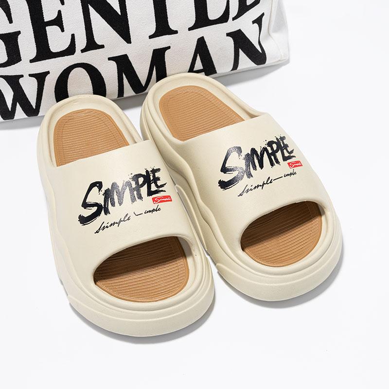 

Мягкие и удобные сандалии с толстой подошвой для дома и улицы, вентилируемые тапочки для ванной, обувь для мужчин, мужские тапочки с нескользящей подошвой 4041 хаки