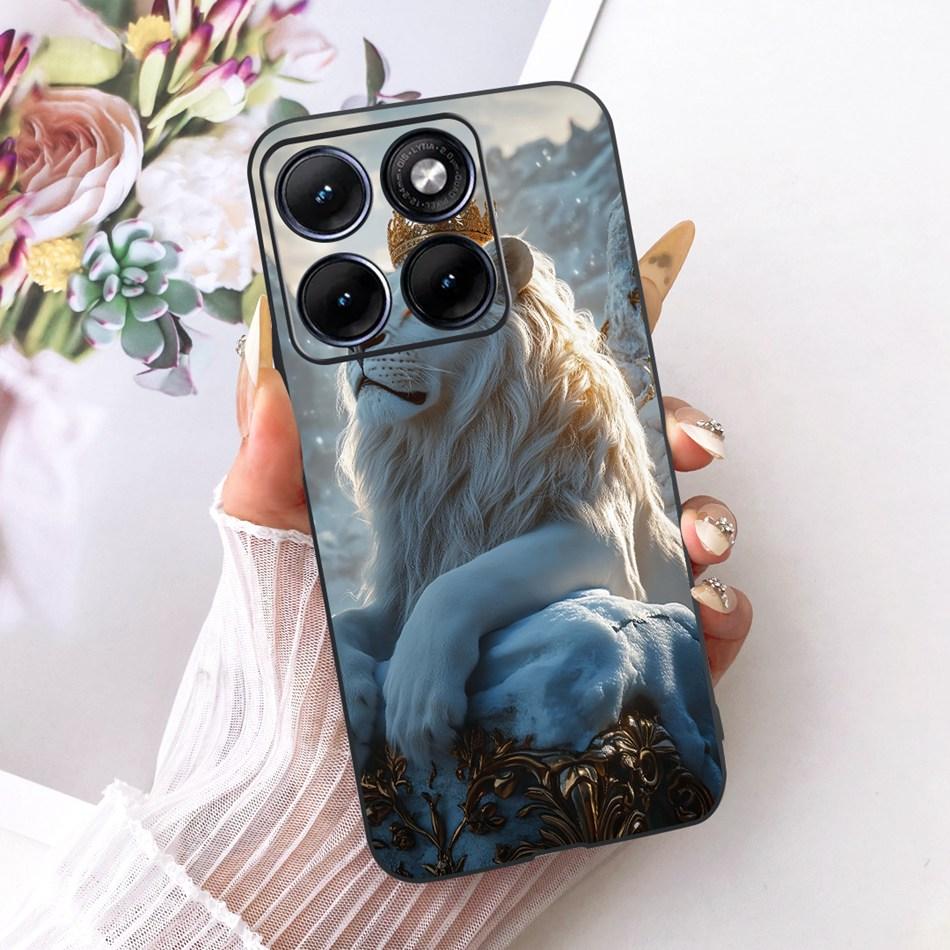 For Motorola Edge 70 Fusion Cool Dragon Tiger Pattern Phone Case For Motorola Edge70 Fusion 5G XT2605 Black Silicone Soft Bumper