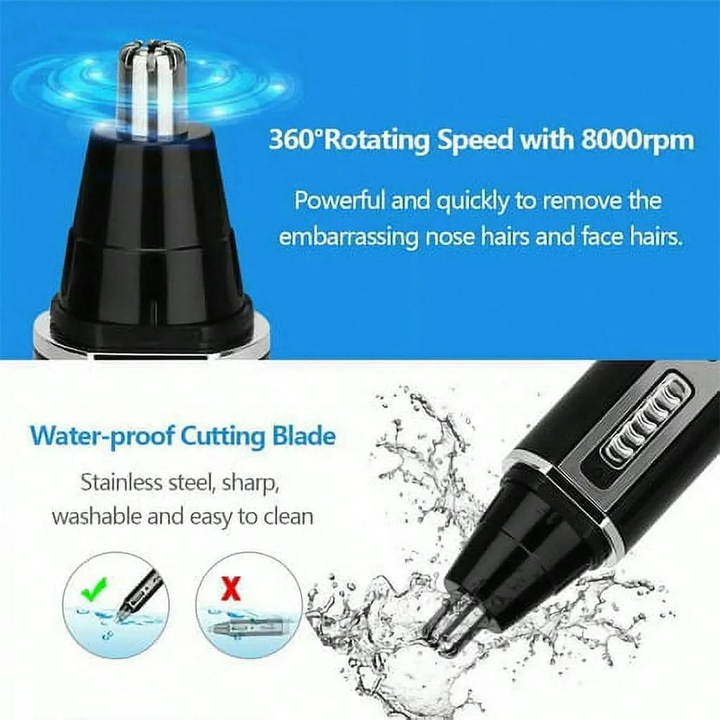 Electric Shaver Rechargeable Razor For Men, 4 In 1 Waterproof Epilator Nose Hair Removal Eyebrow Beard Sideburn Mustache Trimmer