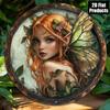 Vintage Butterfly Metal Wall Art Sign Round Aluminum Decor for Home Bar Kitchen Office