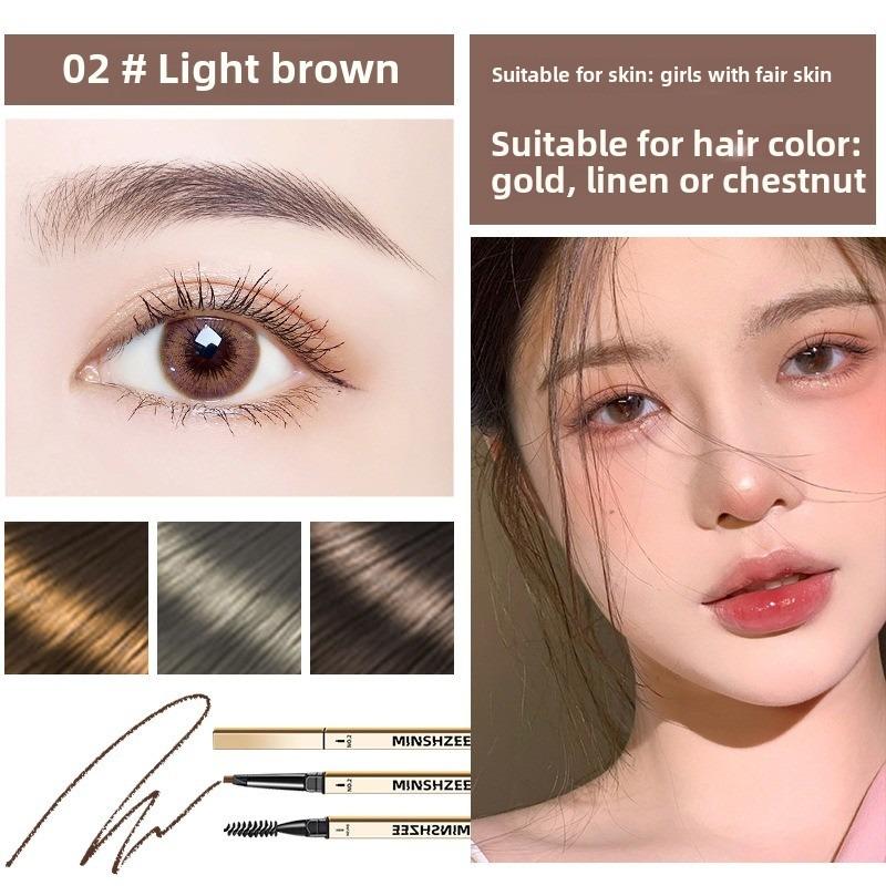Small Gold Bar Eyebrow Pencil Extremely Fine Waterproof Sweat Lasting Non-fading Super Fine Tip