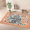 Bohemian Tibetan Tiger Floral Carpet Bedside Floor Mat Anti-slip Vintage Animal Rug Moroccan Carpets for Living Room Decorative