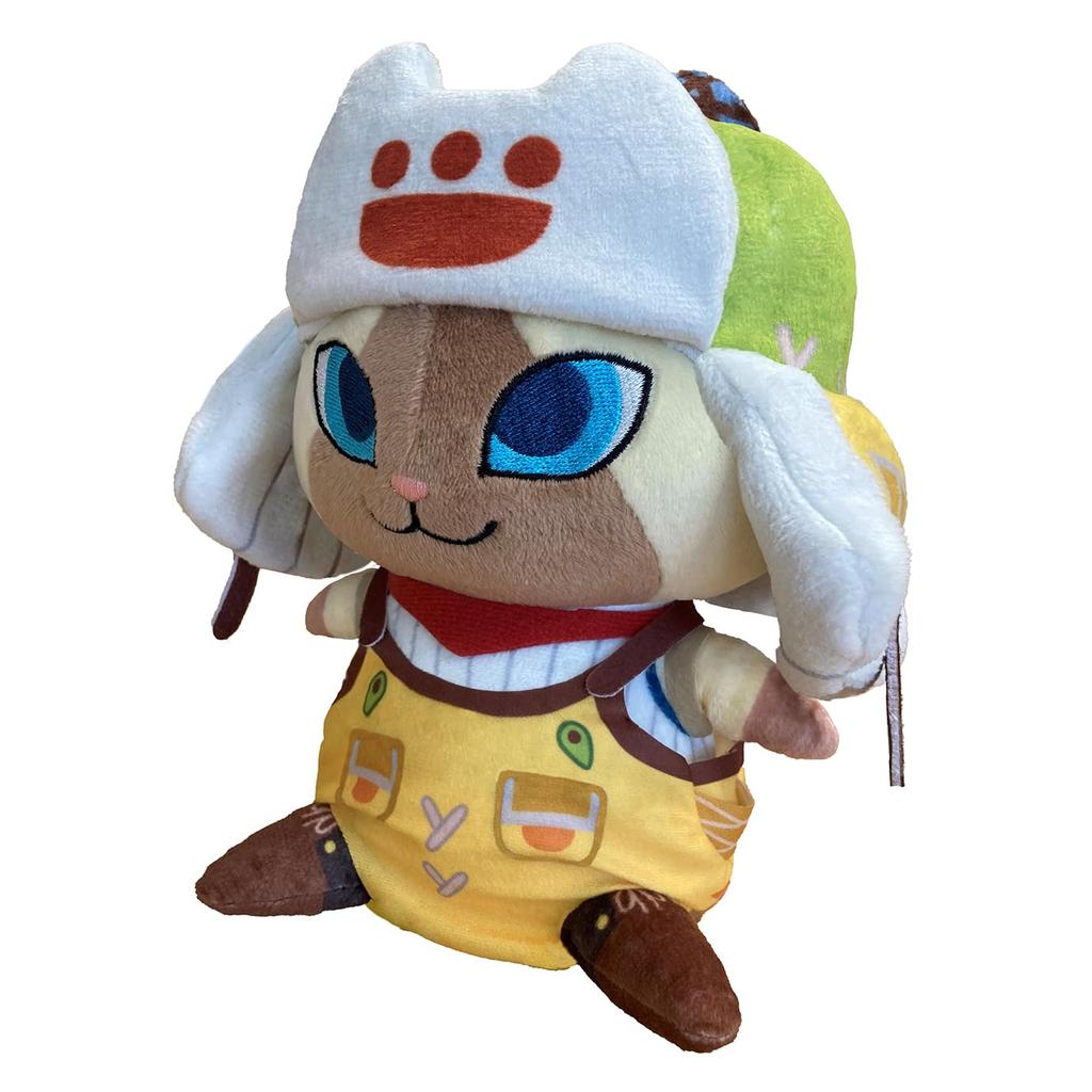 CAPCOM Monster Hunter Wilds Deformed Plush Otomo Airu H200 X W120 X D120mm Made of Polyester and ABS Approx.