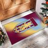 Aston Villa Voetbal Print Kristal Fluweel Tapijt, Comfortabel Waterabsorberend Antislip Binnen Vloerkleed