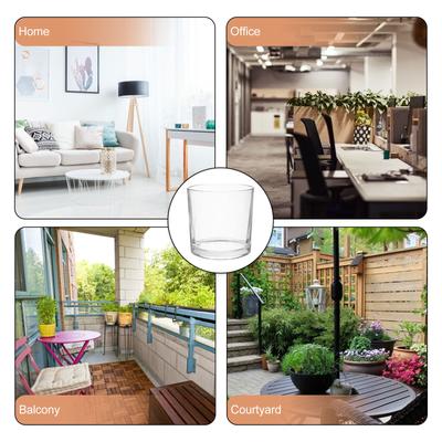 Clear Glass Cylinder Vase Modern Simple Style Flower Arrangement Container for Living Room Bedroom Patio Indoor Outdoor Use