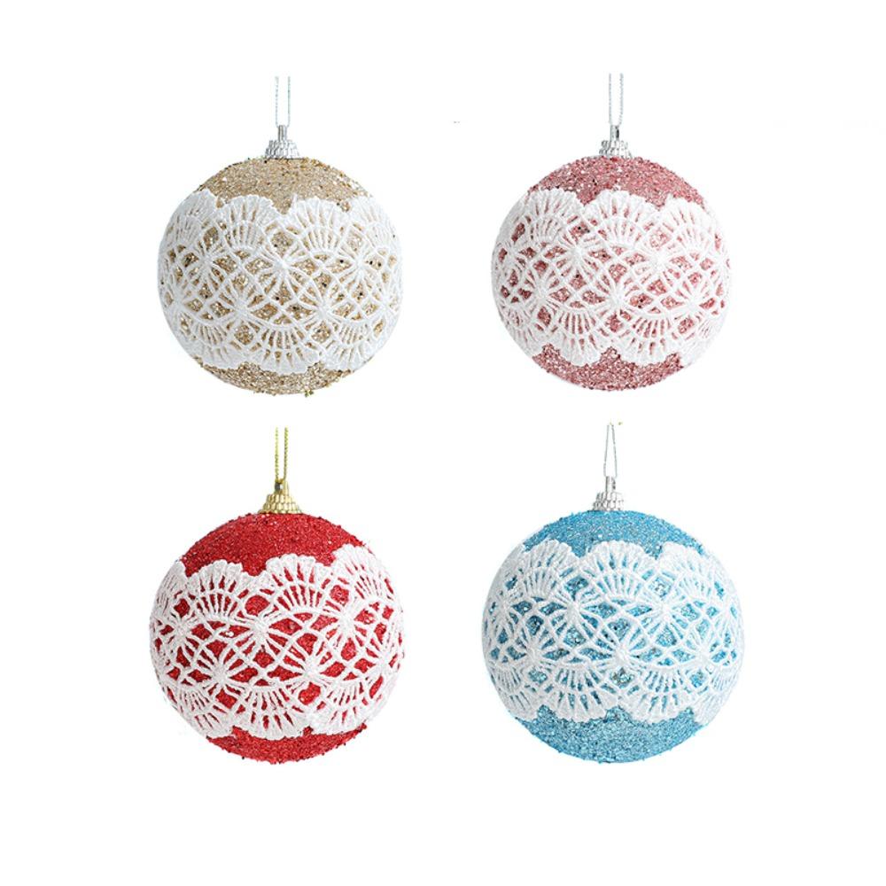 4Pcs Reusable Xmas Tree Hanging Ornament 8cm Christmas Decoration Balls  Home