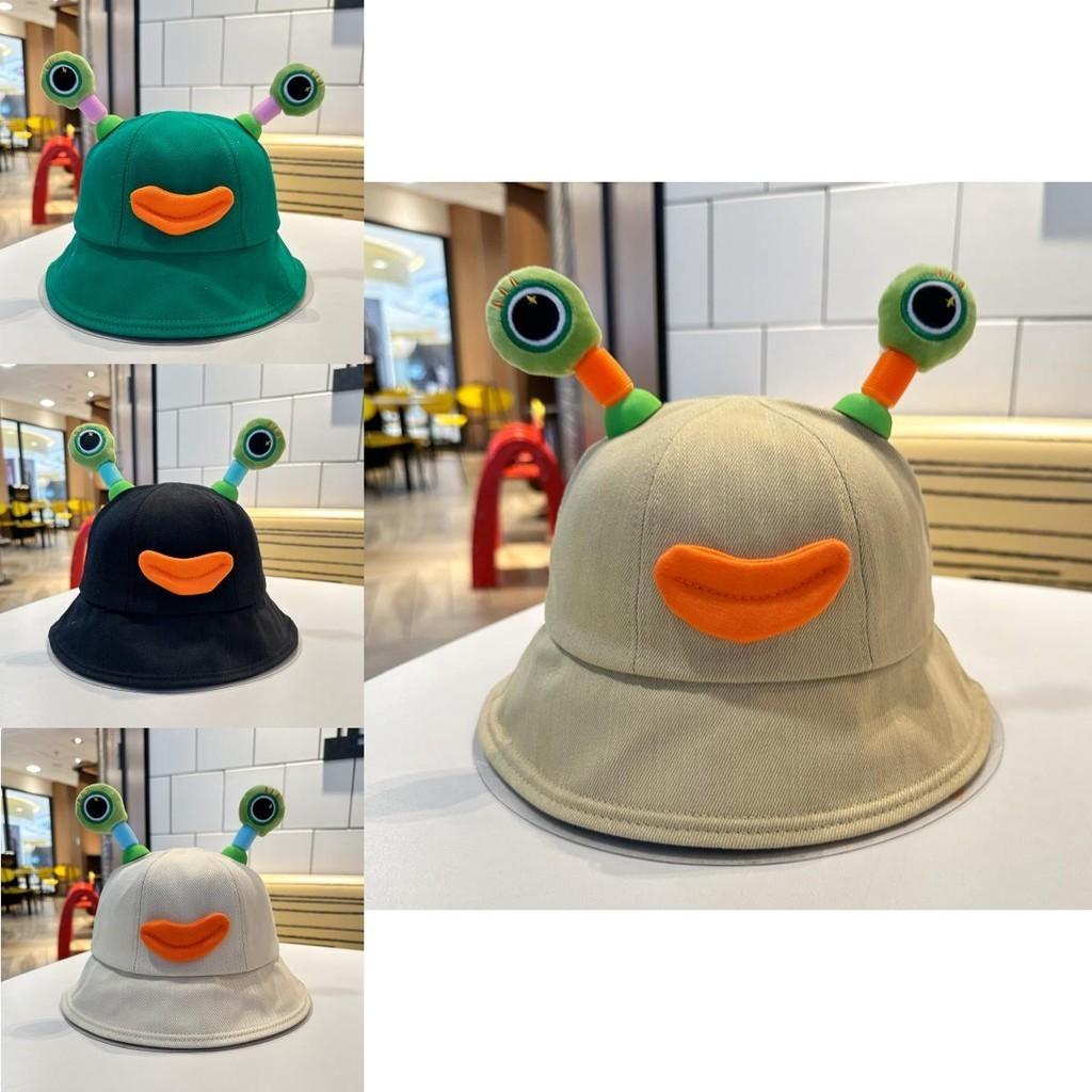 Cute Frog Eyes Glow Fisherman Hat Girls Spring Summer Sunshade Sunscreen Bucket Hat Lovely