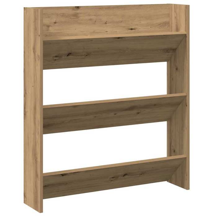 VidaXL Armoire à chaussures murale chêne artisanal bois d'ingénierie, étagère à chaussures, rangement à chaussures, support 856545