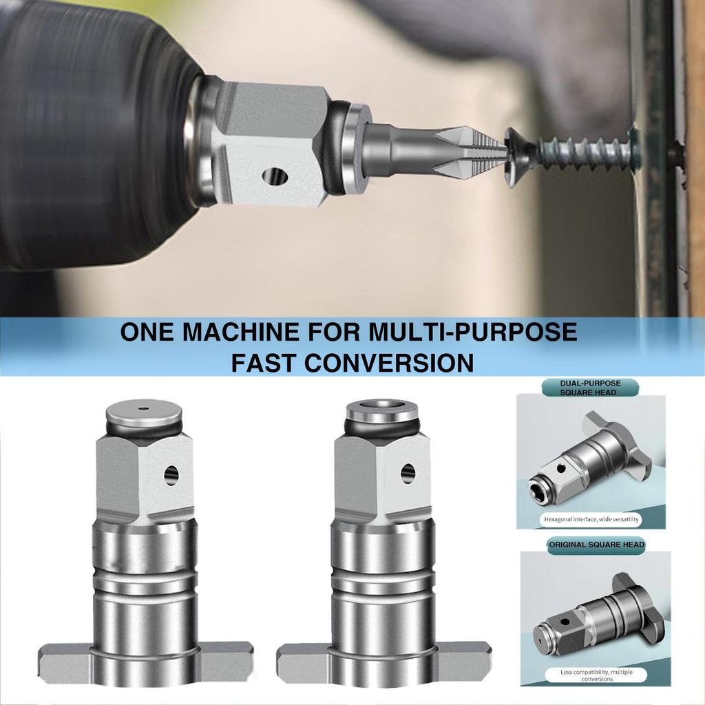 Electric Square Shaft Wrench Conversion Head Portable Multi-purpose High Hardness T-type Fitting Adapter
