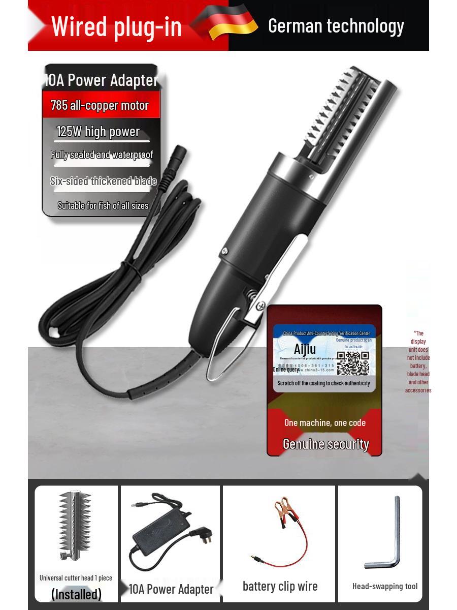 

Aijiu Электрическая автоматическая рыбочистка и скребок