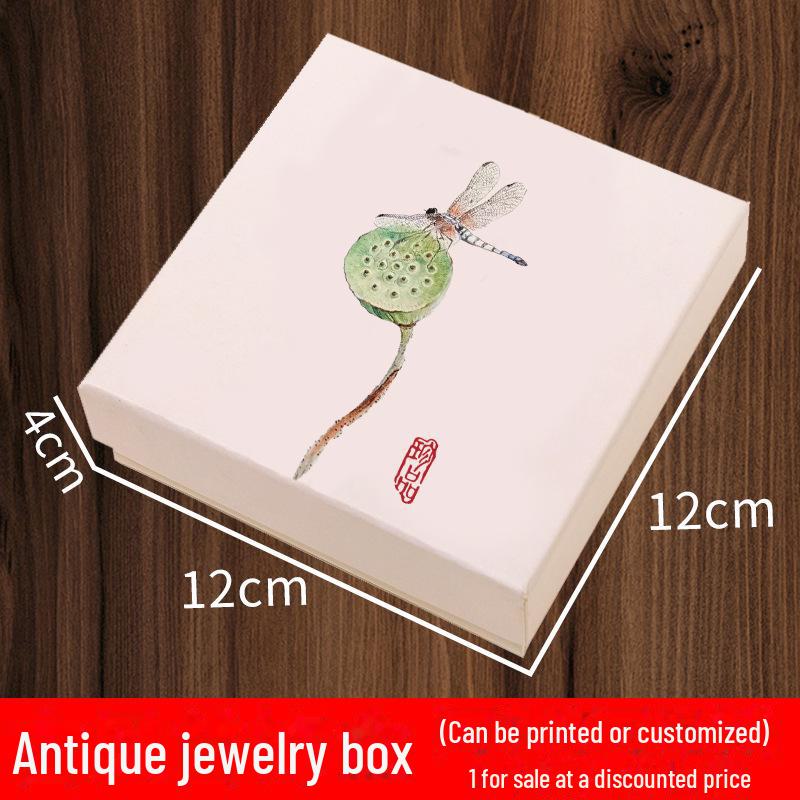 Lotus Pendant and Brooch Gift Box with Cover for Bracelet or Jewelry