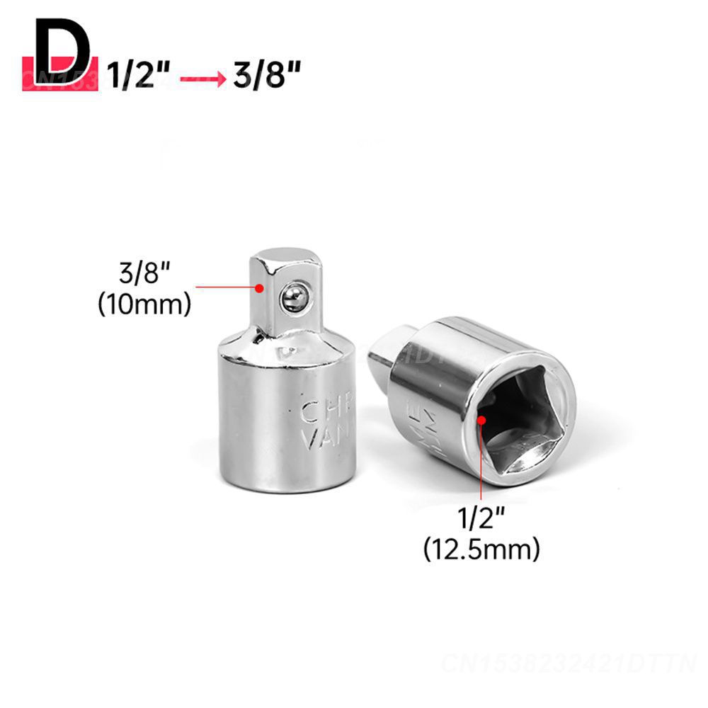 1~4SETS Ratchet Wrench High-quality Chrome Vanadium Steel 1/2 To 3/8 To 1/4 Adapter Cr-v Steel Auto Repair Premium Quality