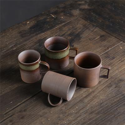 Retro Ceramic Cup Small Capacity Coffee Cup Coarse Pottery Office Water Cup Cup Japanese Simple Ceramic