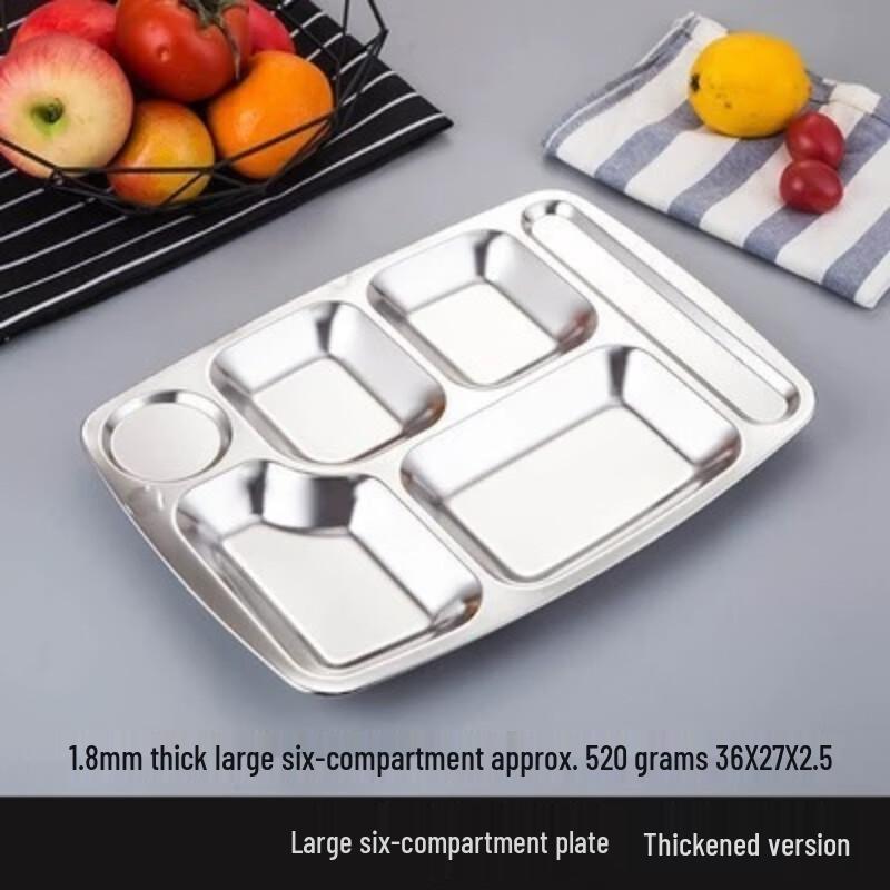 Stainless Steel Divided Canteen Tray
