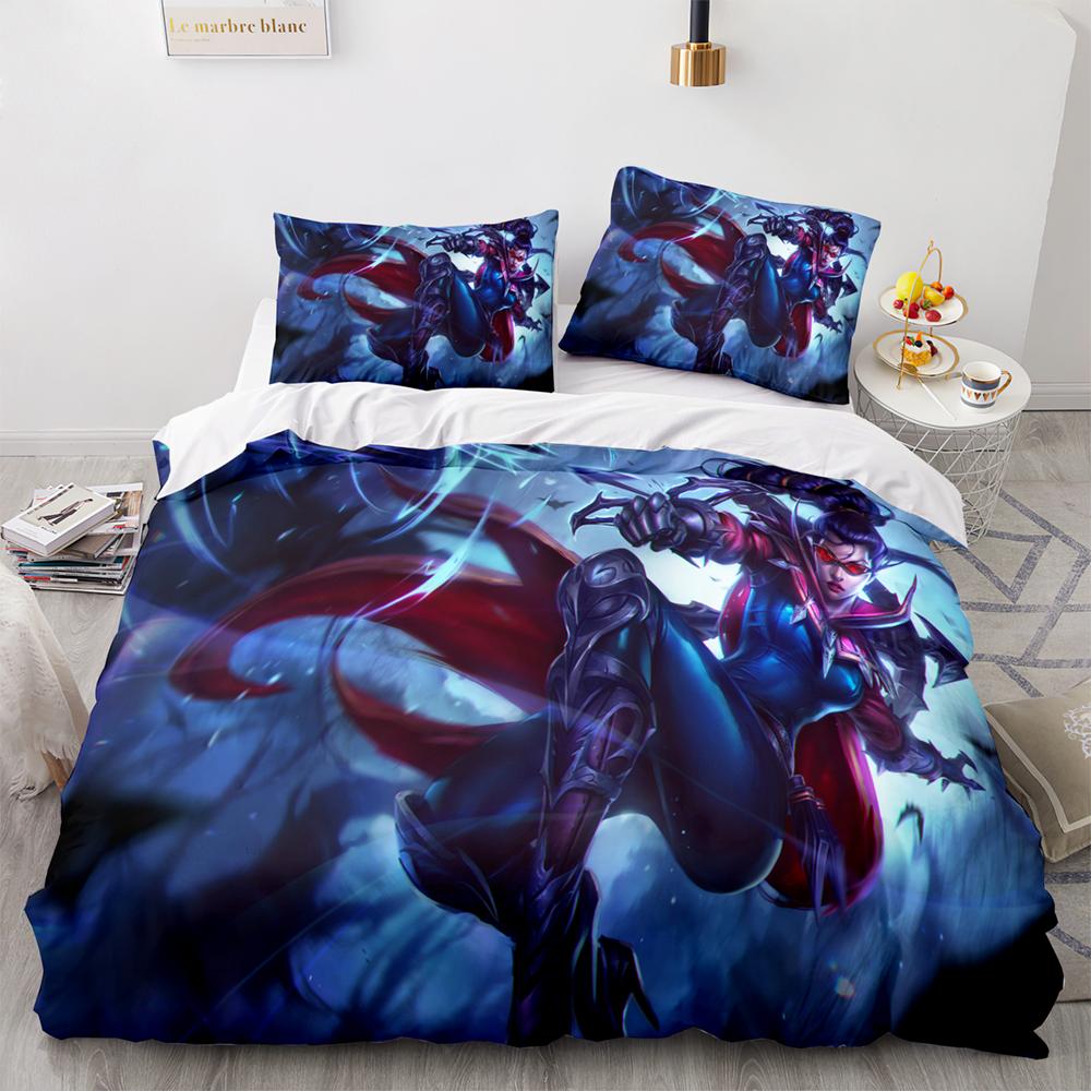 3D Print League Of Heroes Bedding Set Single Twin Full Queen King Size Game Anime Bed Set Aldult Kid Bedroom Duvet Cover Sets