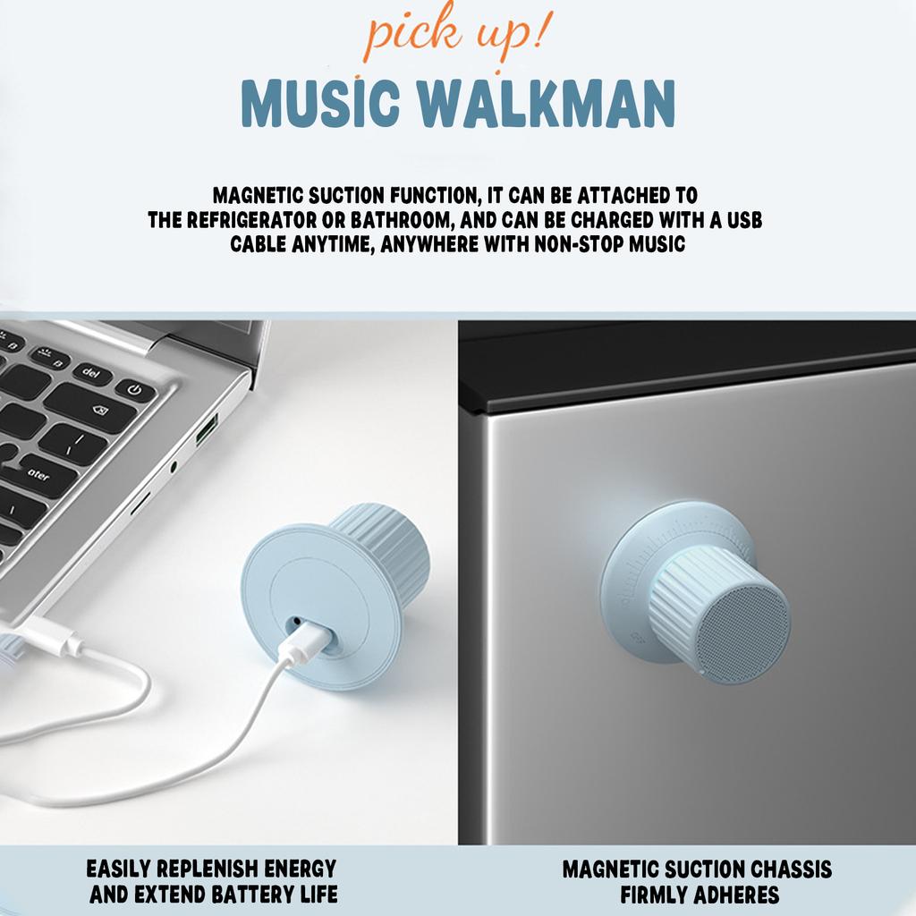 Magnetic Water Proof Bluetooth Speaker With Lighting,small Wireless Speaker ,volume Knob & 360° Sound. Portable For Home, Outdoors & Bathroom