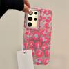 Pink Leopard Print Vortex Pattern Women Girls Phone Case for Samsung Galaxy S25 Edge S24 S23 S22 S21 FE Plus Ultra Shell Cover