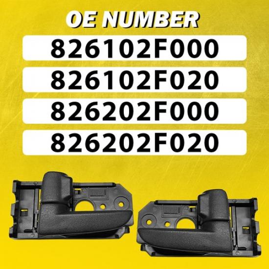 2x Black Interior Door Handle for Kia Spectra 2004-2009 Spectra5 Front or Rear