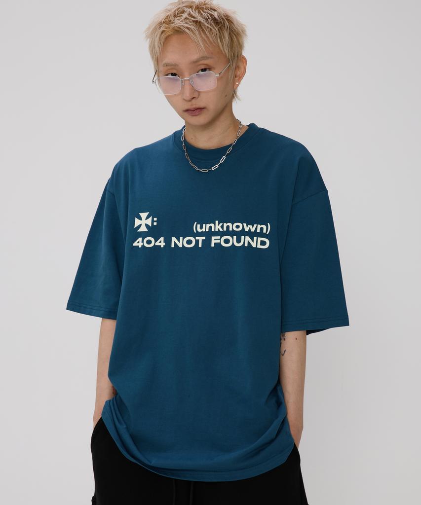 BOUNDARY 404 Error Oversized Short Sleeve T-Shirt [Teal Blue]