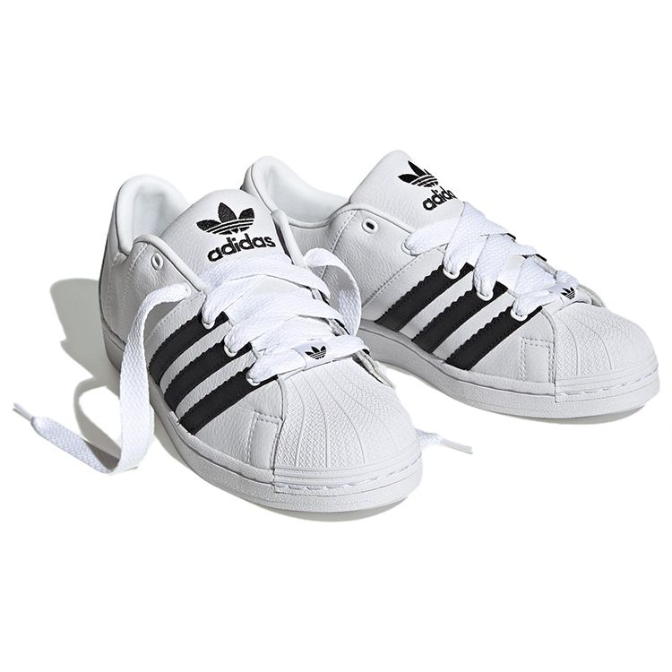 Adidas Originální Superstar Pohodlné Protiskluzové Odolné proti Opotřebení Nízké Tenisky Unisex Tenisky Bílá Černá ID2552