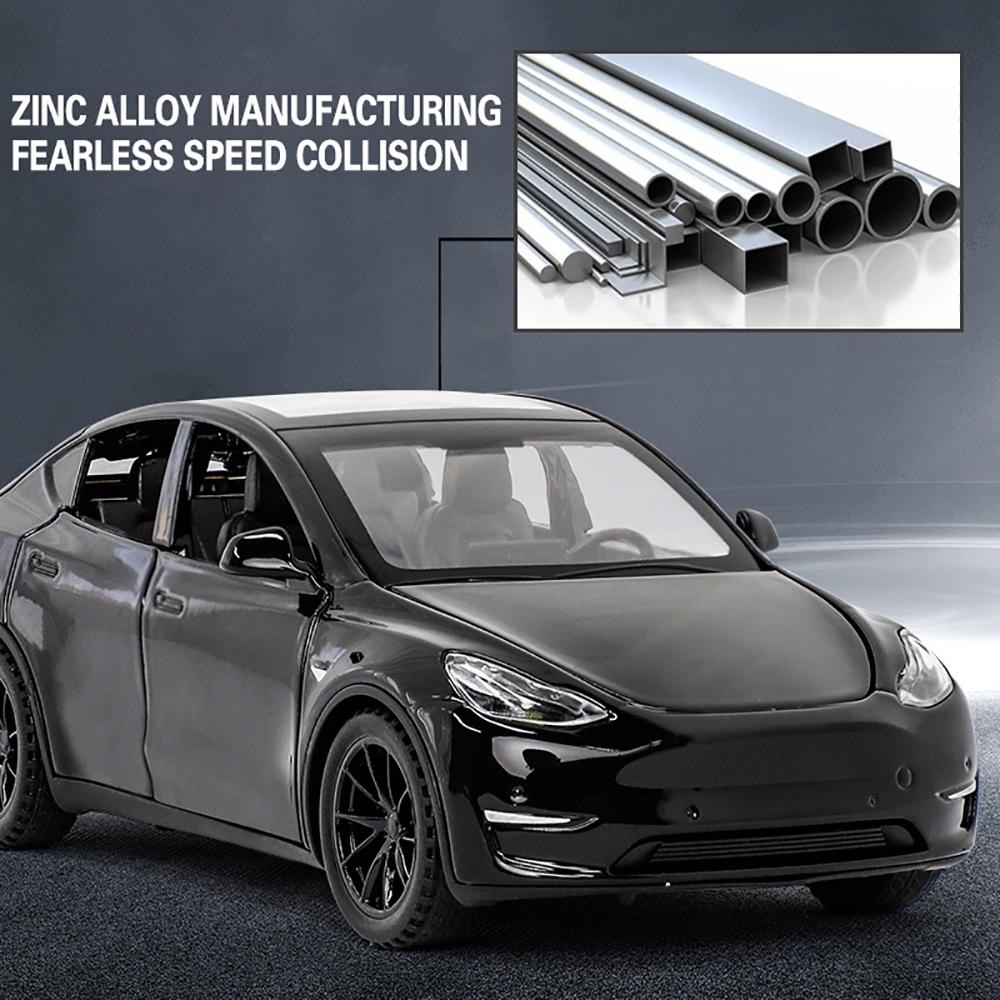 1/32 Scale Tesla Model Y Caravan Metal Diecast Alloy Toy Car Model Trucks For Kids Toys Vehicles Hobbies Collection